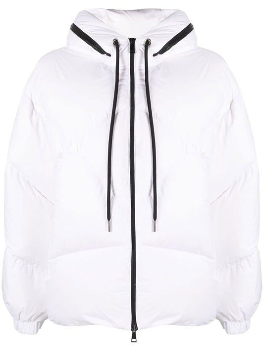 White Estom Hooded Quilted Jacket