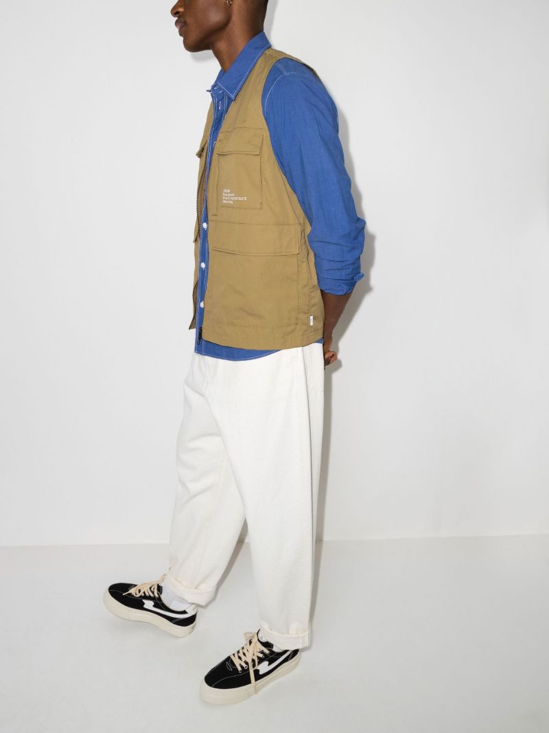 Brown Cargo Pocket Gilet