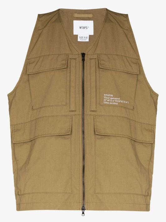 Brown Cargo Pocket Gilet