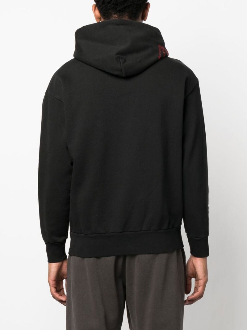 Black Temple Crystal-embellished Hoodie