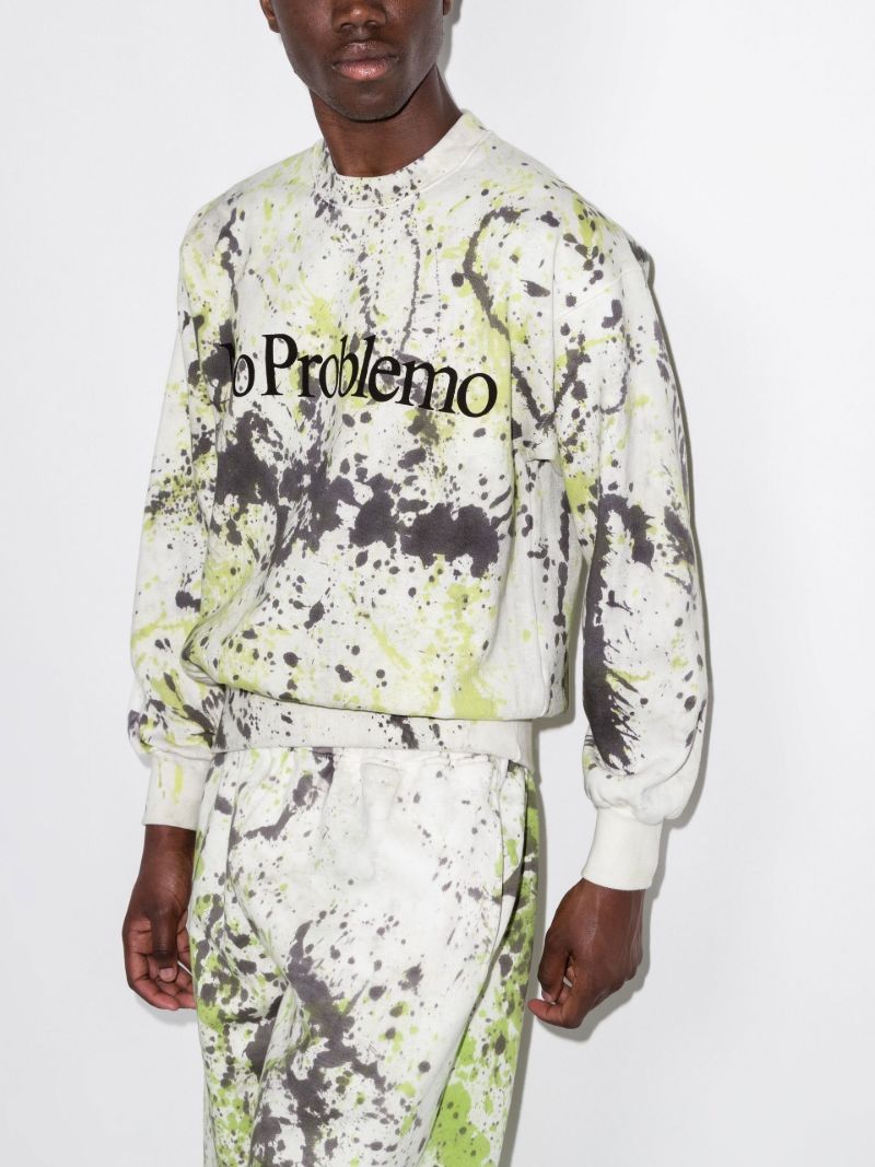 No Problemo Paint Splatter Cotton Sweatshirt