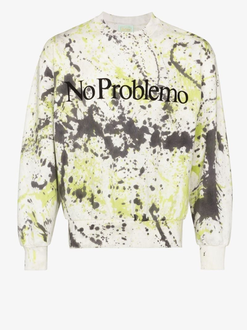 No Problemo Paint Splatter Cotton Sweatshirt
