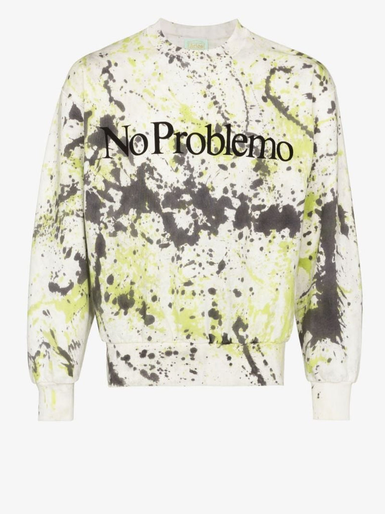 No Problemo Paint Splatter Cotton Sweatshirt
