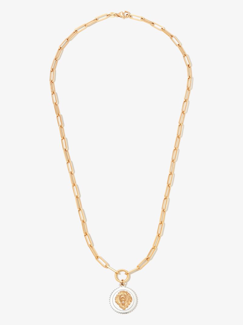 18k Yellow Gold Strength Medium Diamond Pendant Necklace