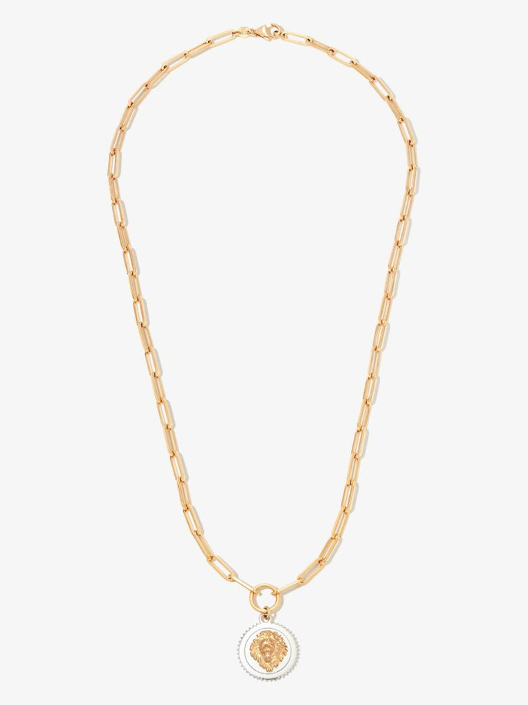 18k Yellow Gold Strength Medium Diamond Pendant Necklace