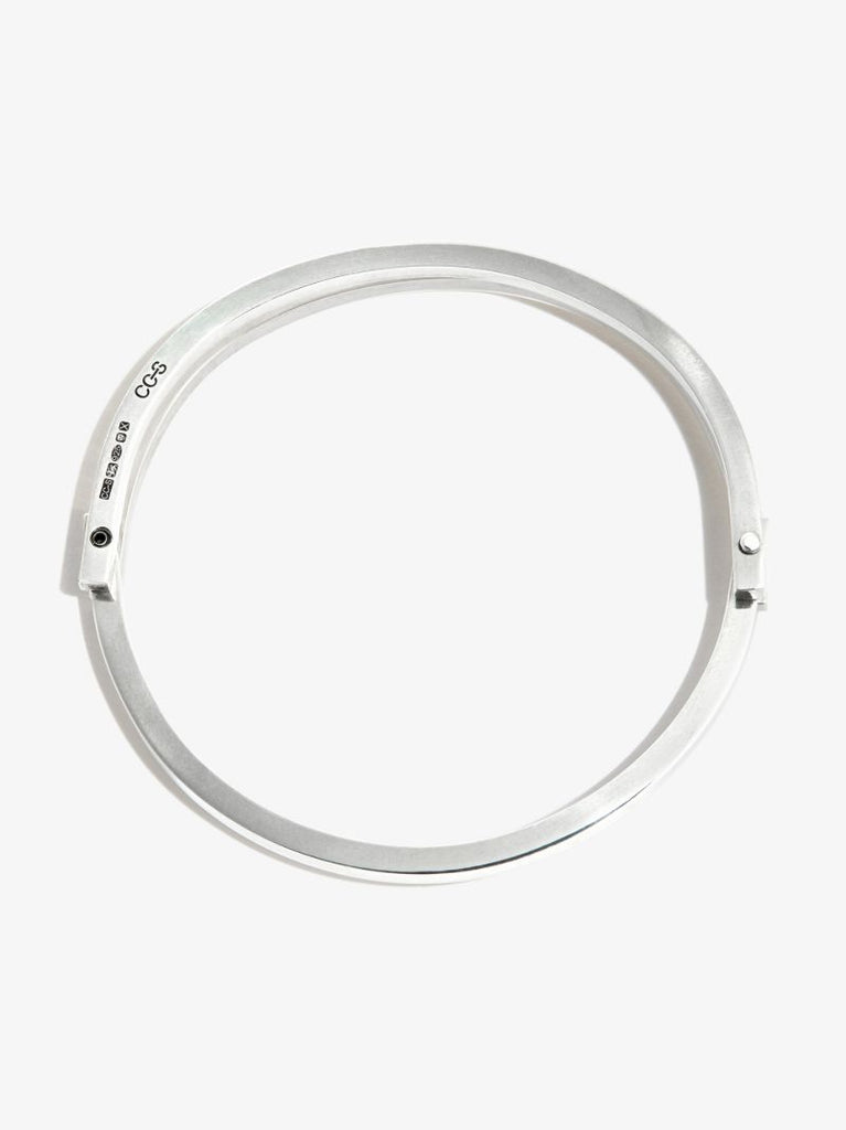 Sterling Silver Hinged Double Cuff Bracelet