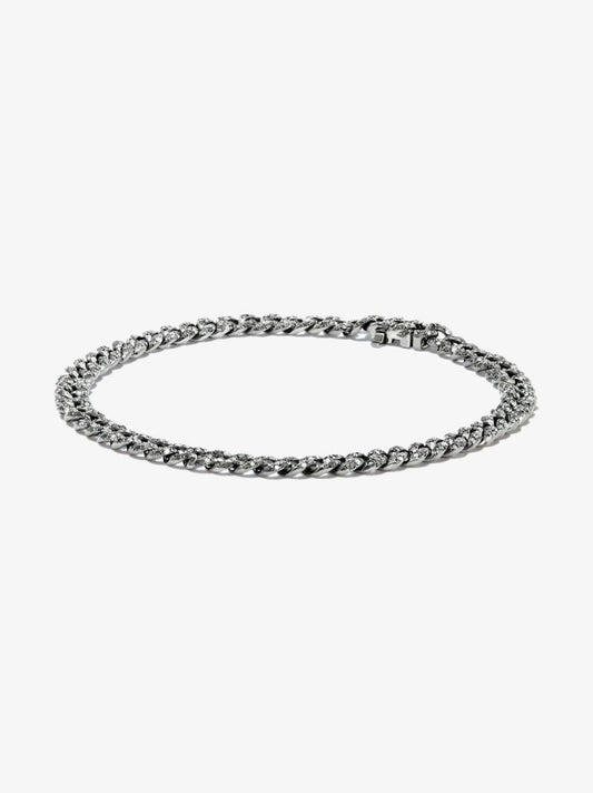 18k Black Gold Twinkle Mini Flat Link Diamond Bracelet