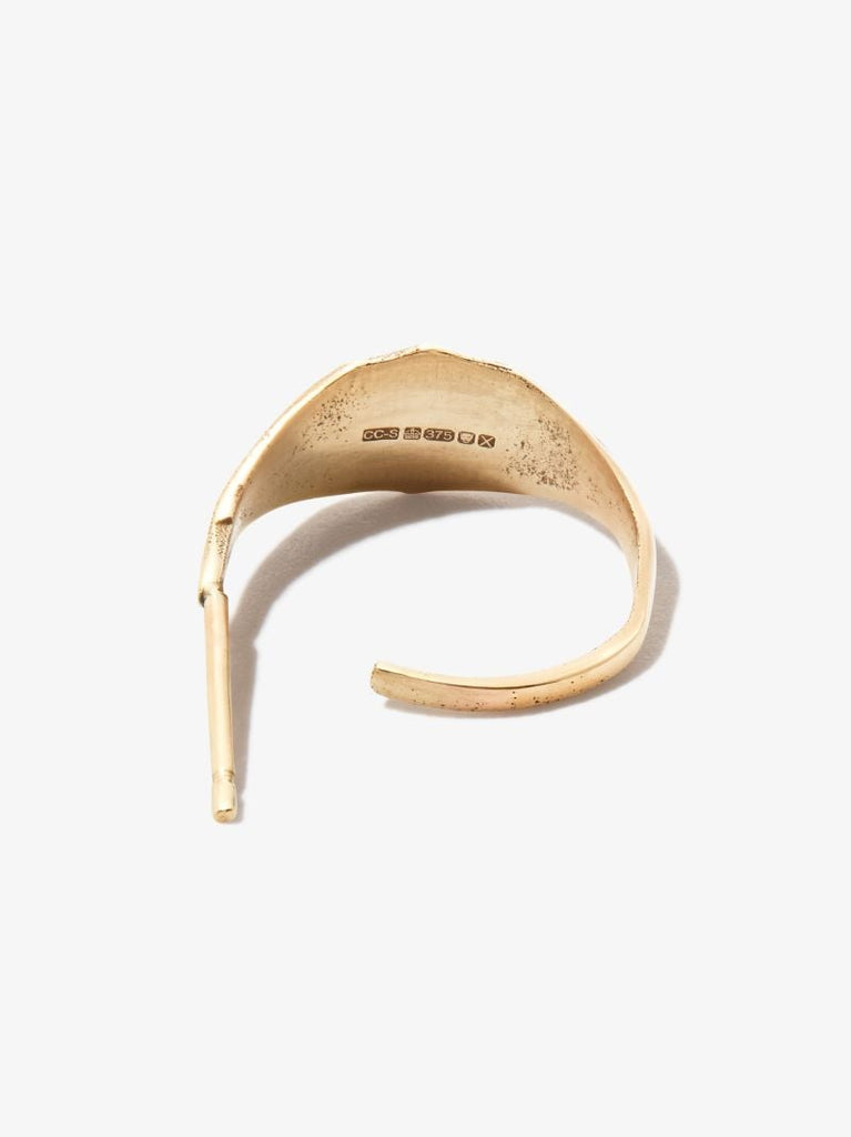 9k Yellow Gold Signet Earring