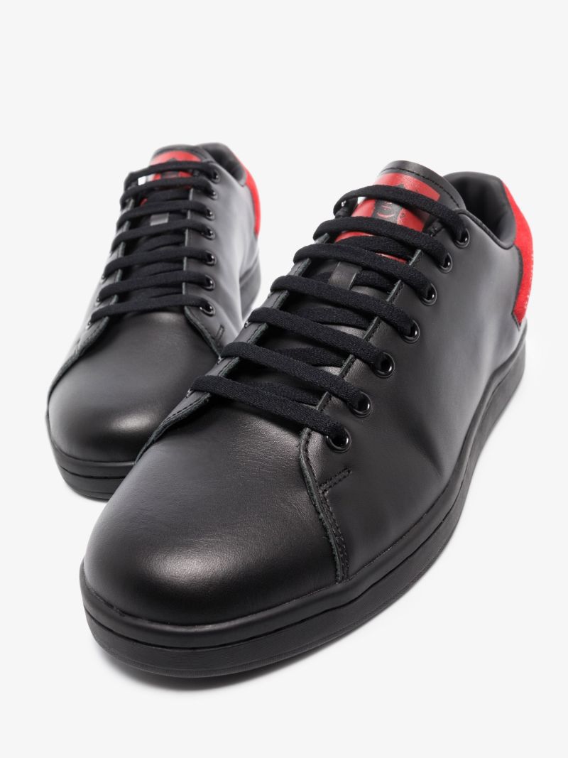Black Orion Low Top Leather Sneakers
