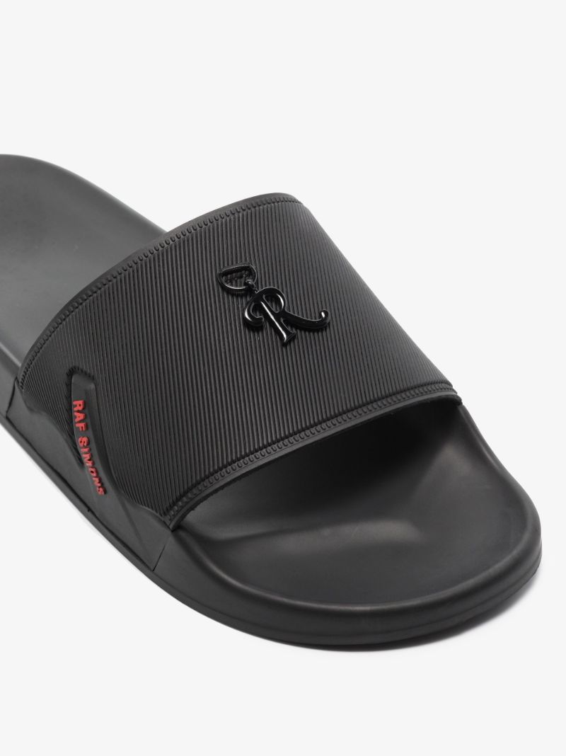 Black Astra Logo Rubber Slides