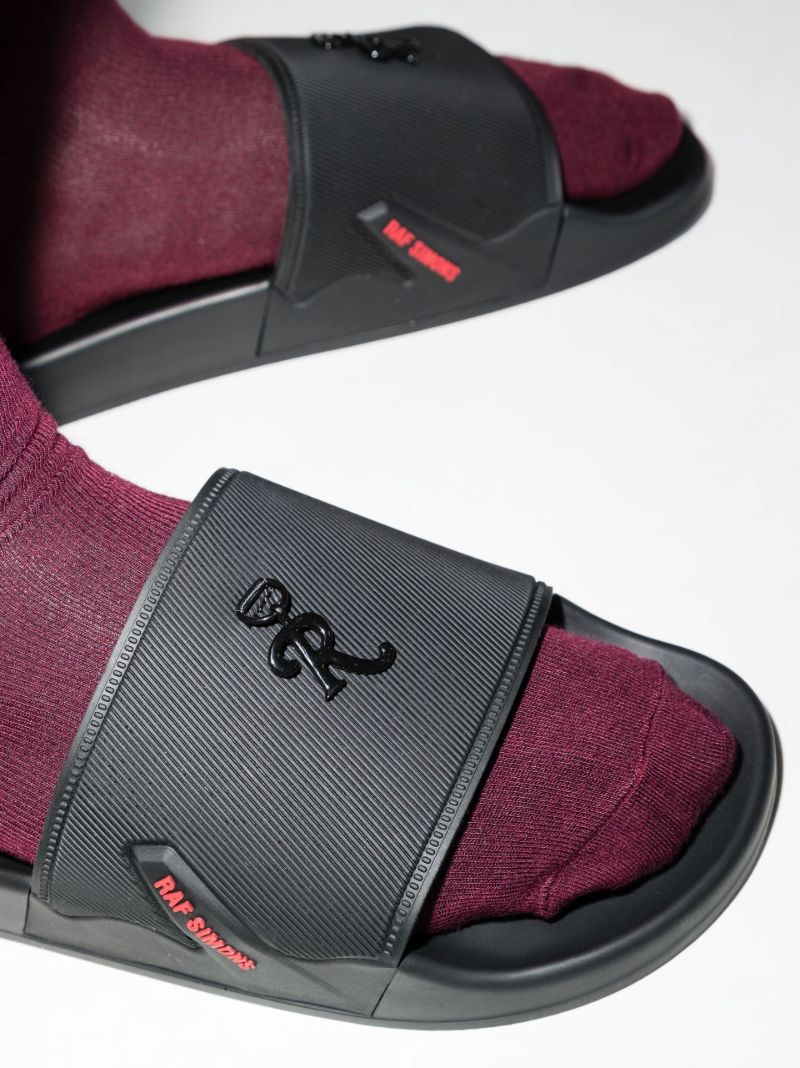 Black Astra Logo Rubber Slides