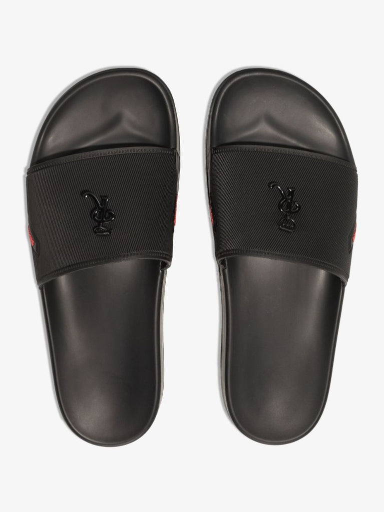Black Astra Logo Rubber Slides