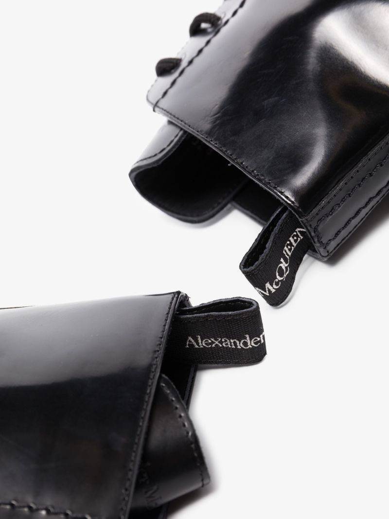 Black Studded Leather Combat Boots