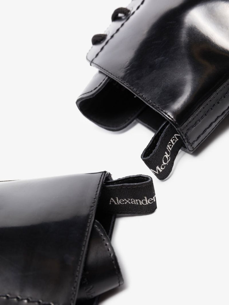 Black Studded Leather Combat Boots