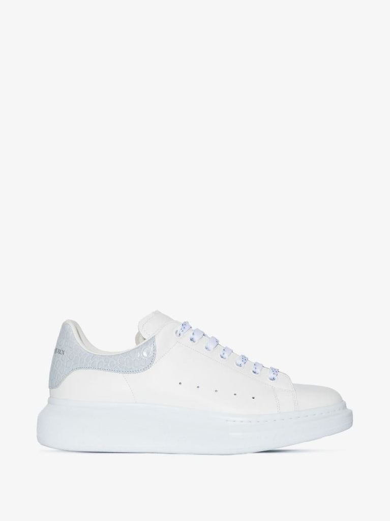 White and Blue Oversized Sneakers