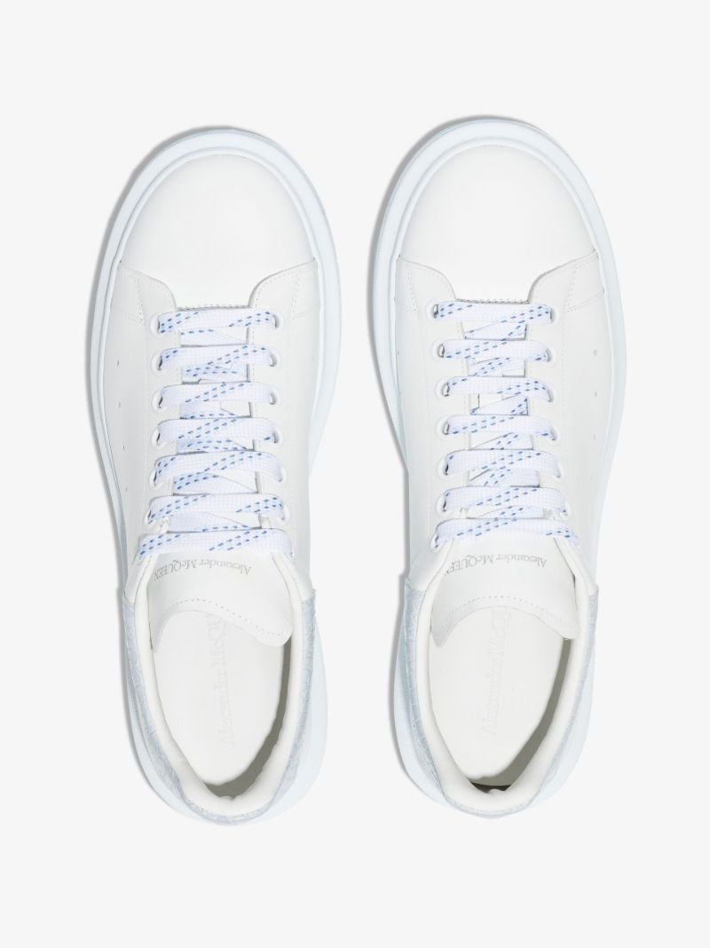 White and Blue Oversized Sneakers