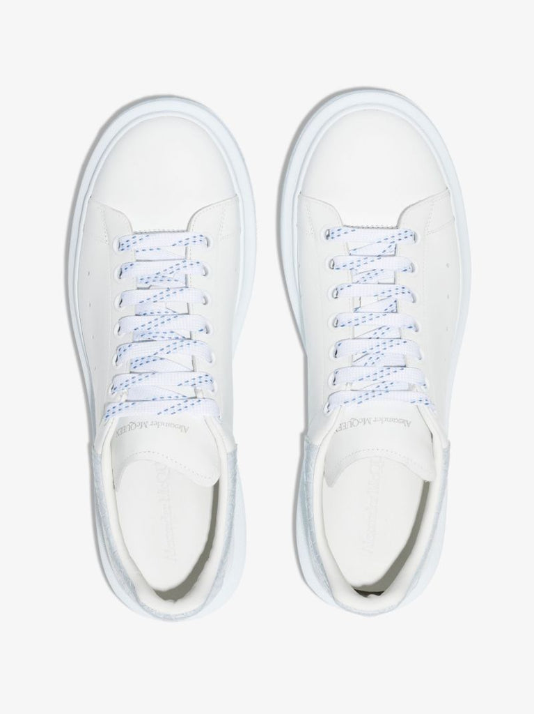 White and Blue Oversized Sneakers