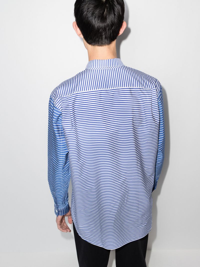 Striped Panel Cotton Shirt