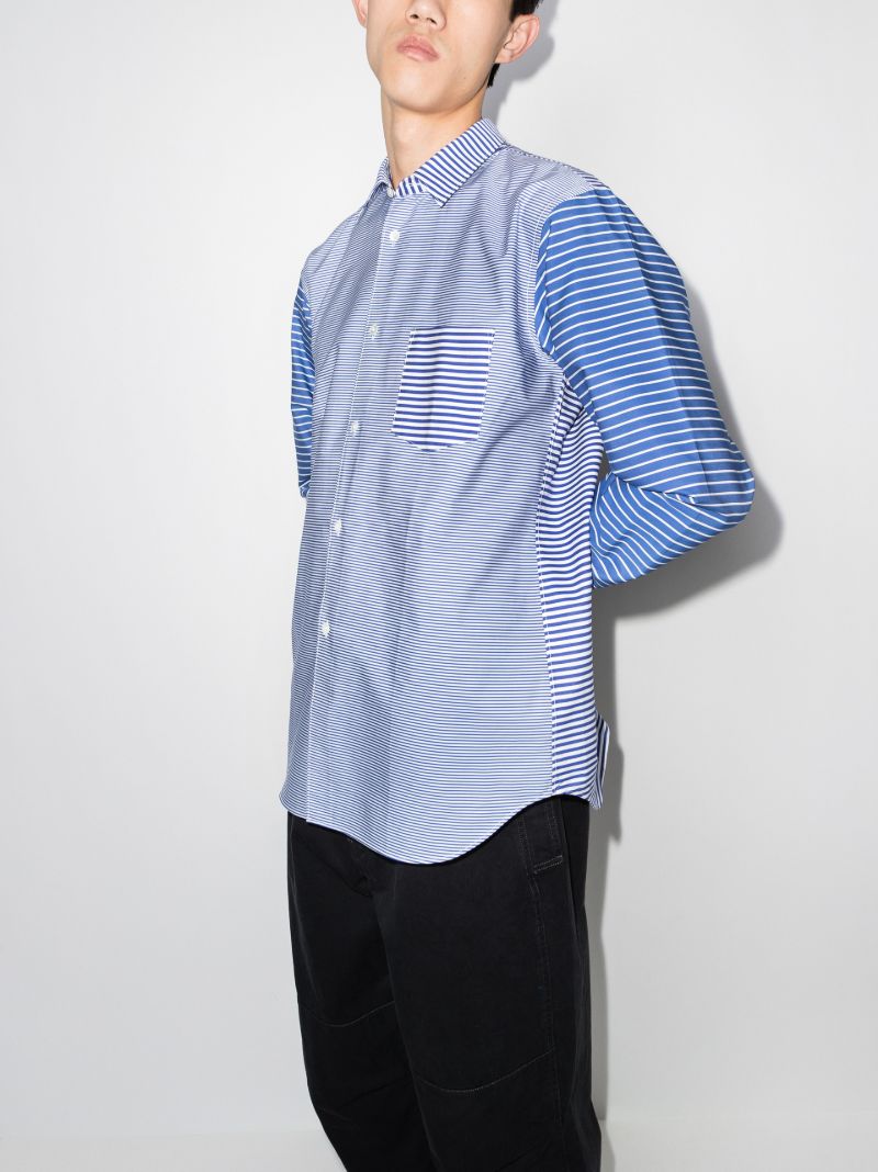 Striped Panel Cotton Shirt