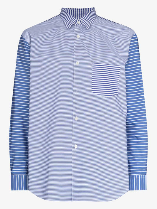 Striped Panel Cotton Shirt