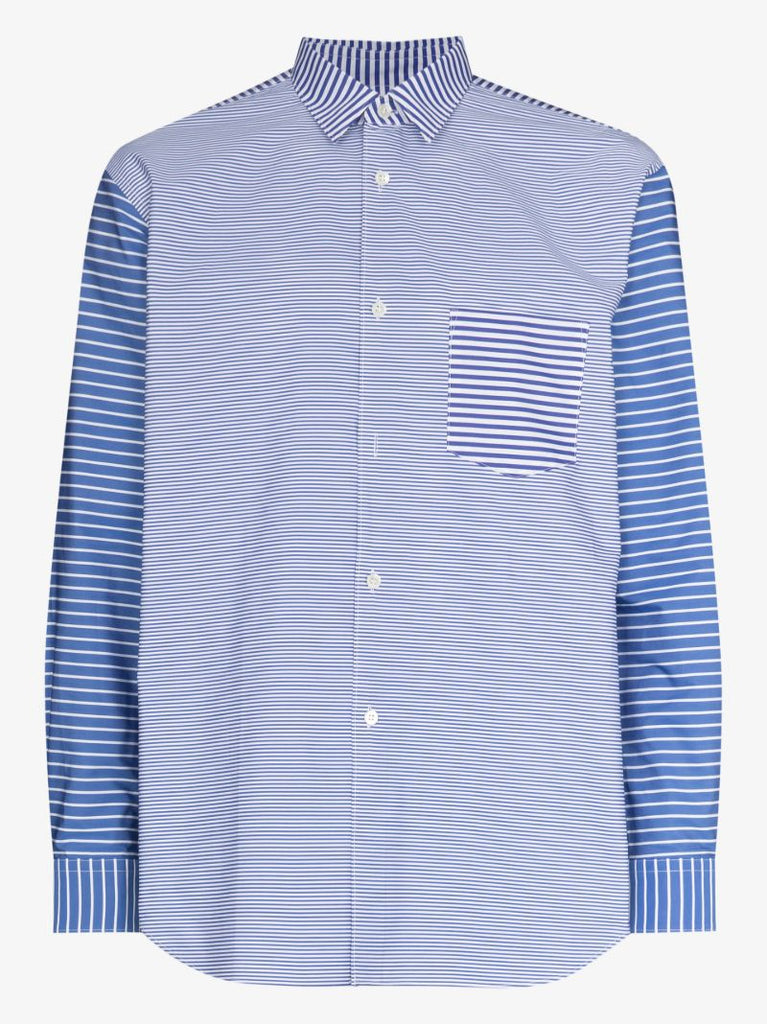 Striped Panel Cotton Shirt