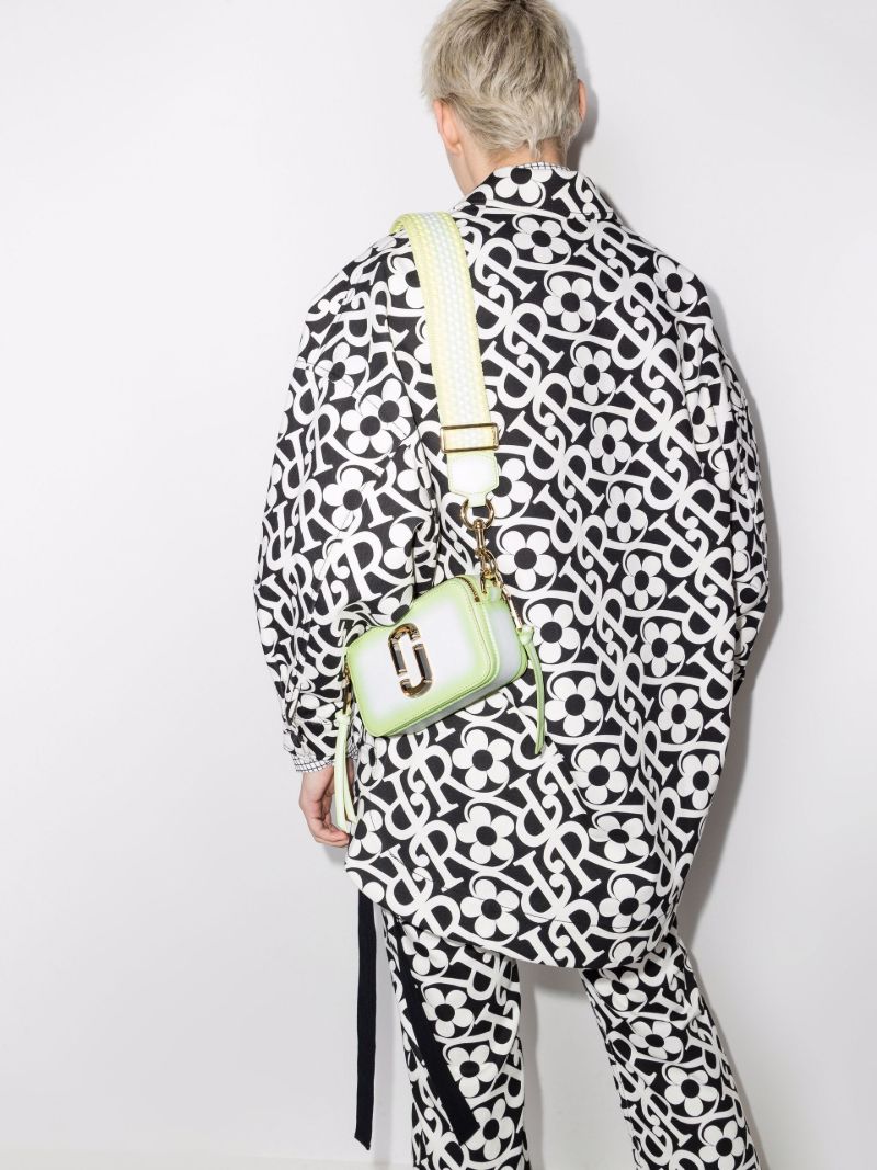 Green the Snapshot Leather Cross Body Bag