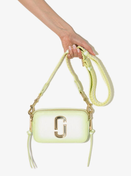 Green the Snapshot Leather Cross Body Bag