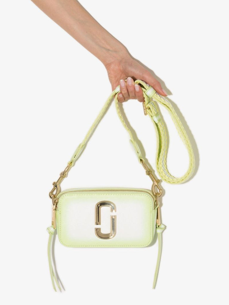 Green the Snapshot Leather Cross Body Bag