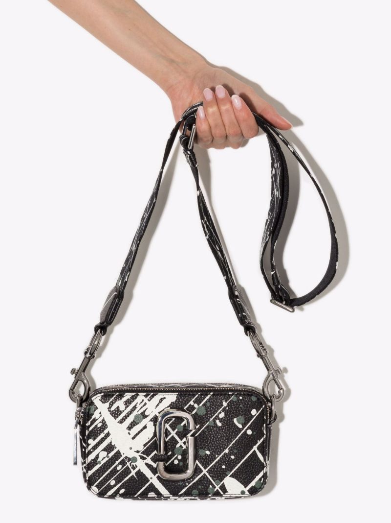 Black the Snapshot Leather Cross Body Bag