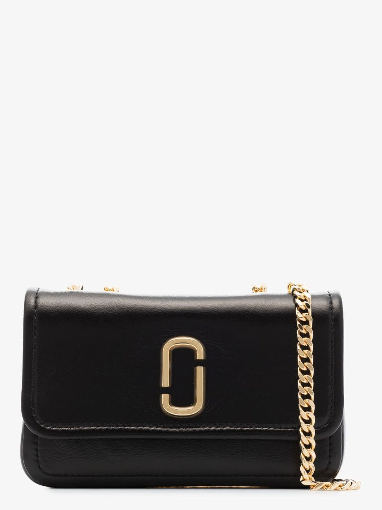 Black the Glam Shot Leather Mini Bag