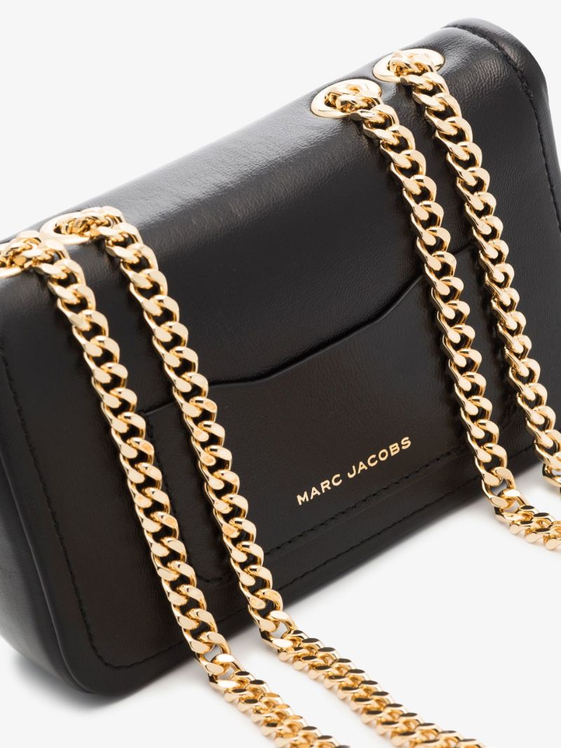 Black the Glam Shot Leather Mini Bag