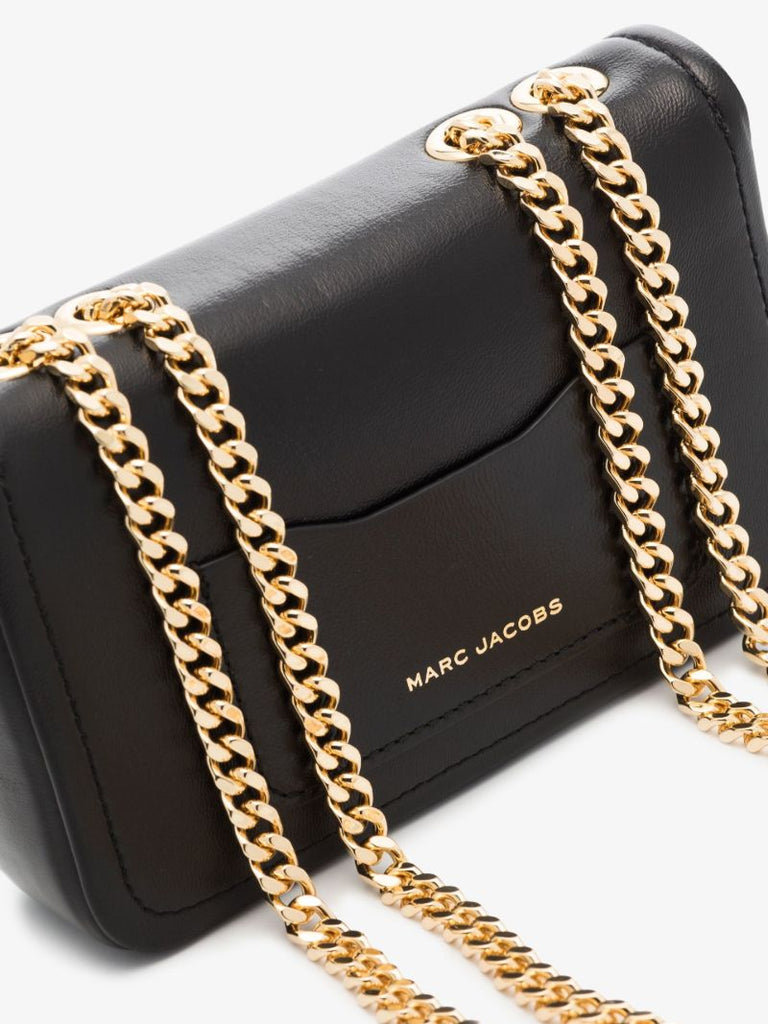 Black the Glam Shot Leather Mini Bag