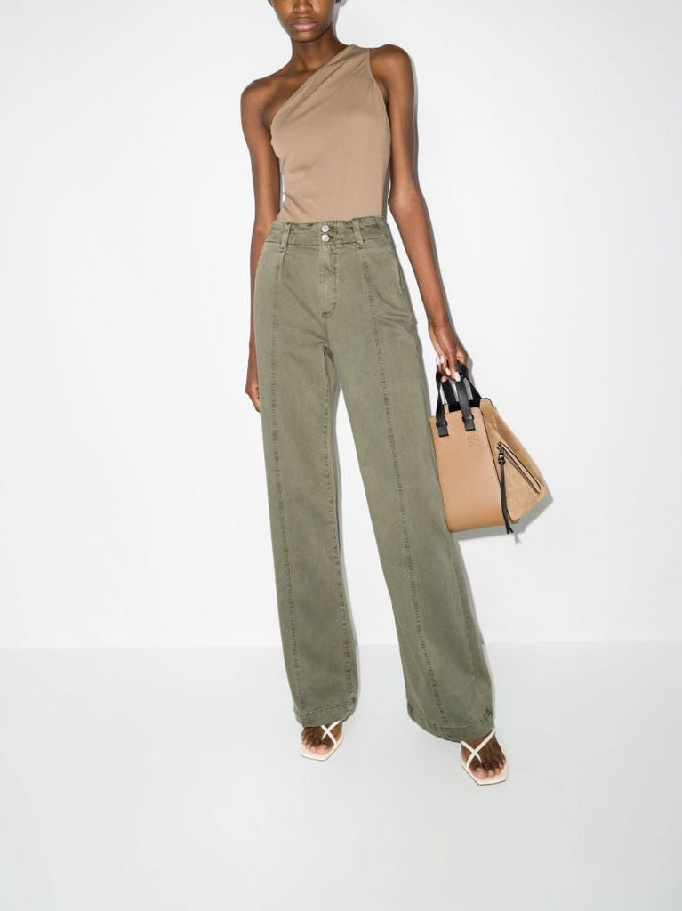 Green Brooklyn Wide-leg Jeans