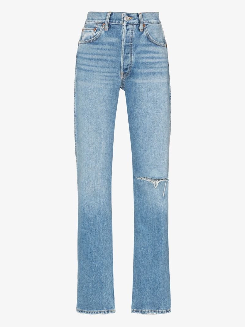 Blue '90s High Rise Loose Denim Jeans
