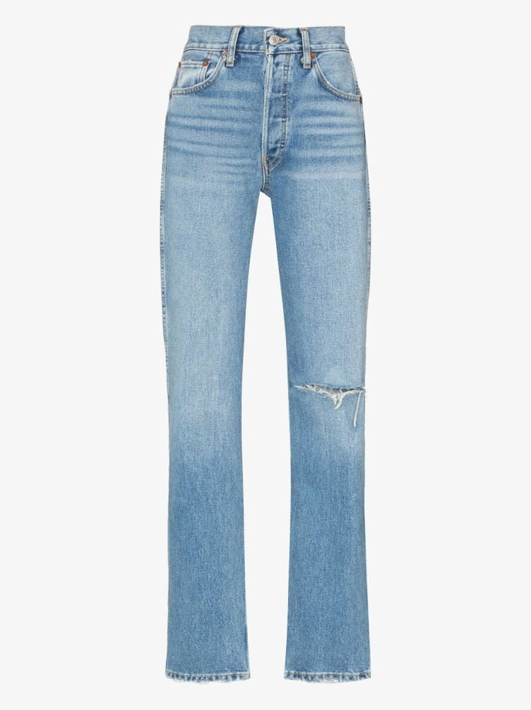 Blue '90s High Rise Loose Denim Jeans