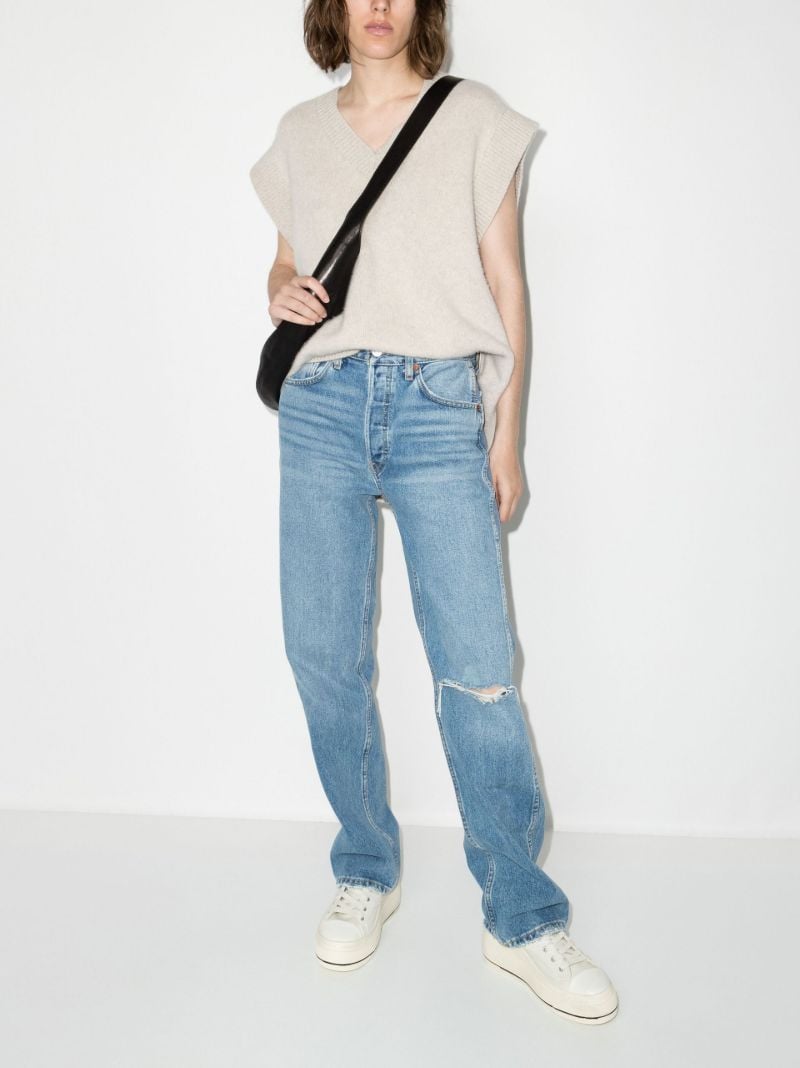 Blue '90s High Rise Loose Denim Jeans