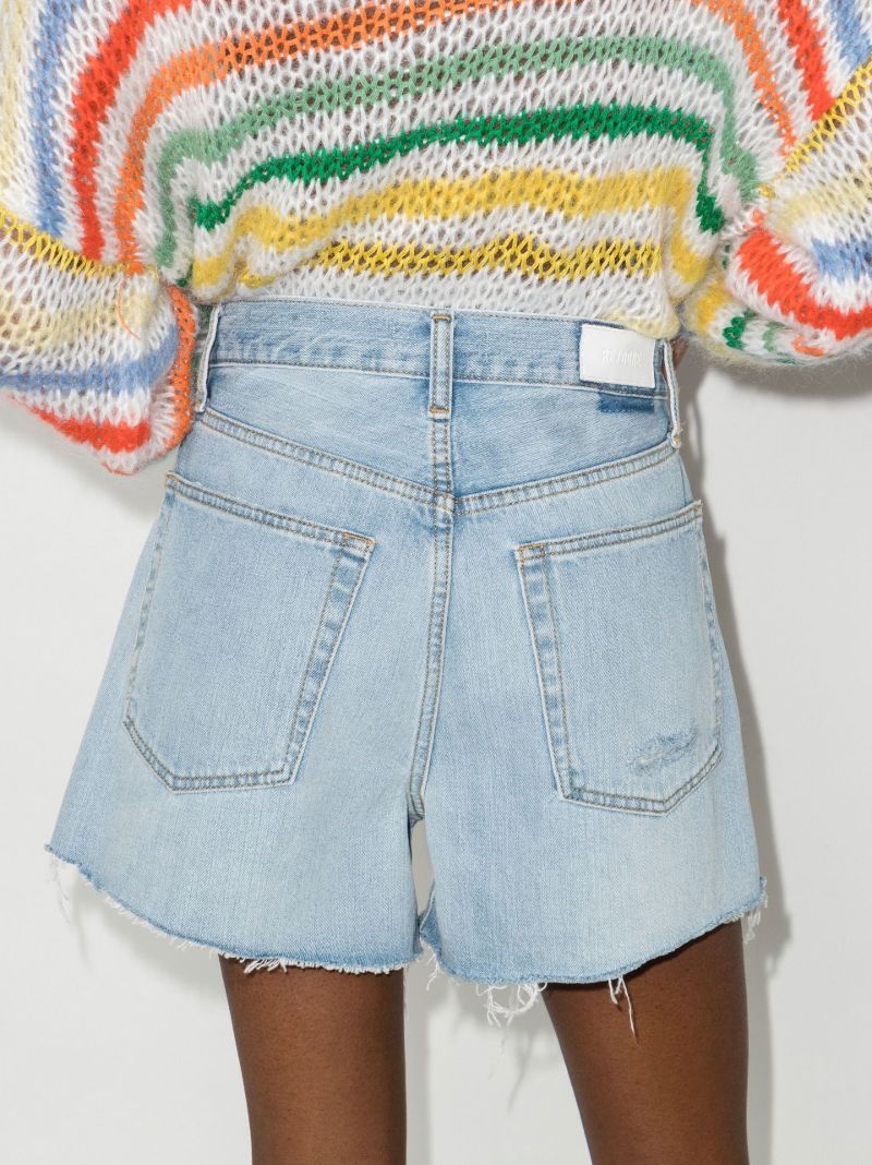 Blue '90s Low Slung Denim Shorts