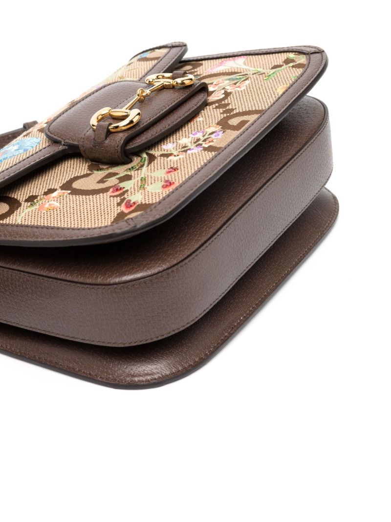 Neutral Horsebit 1955 Canvas Shoulder Bag