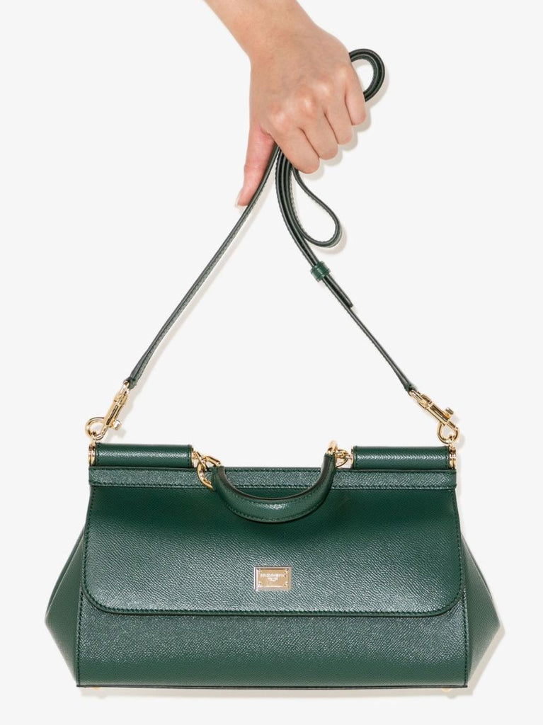 Green Sicily Leather Tote Bag