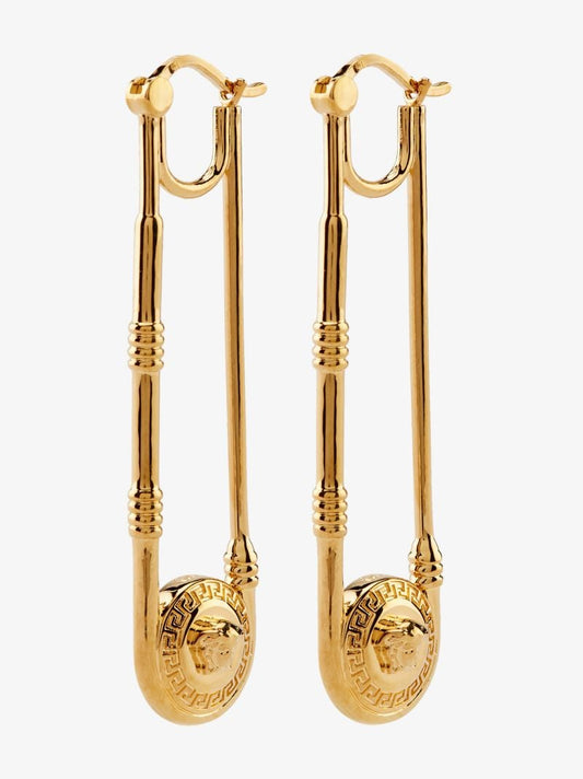 Gold-tone Safety Pin Earrings