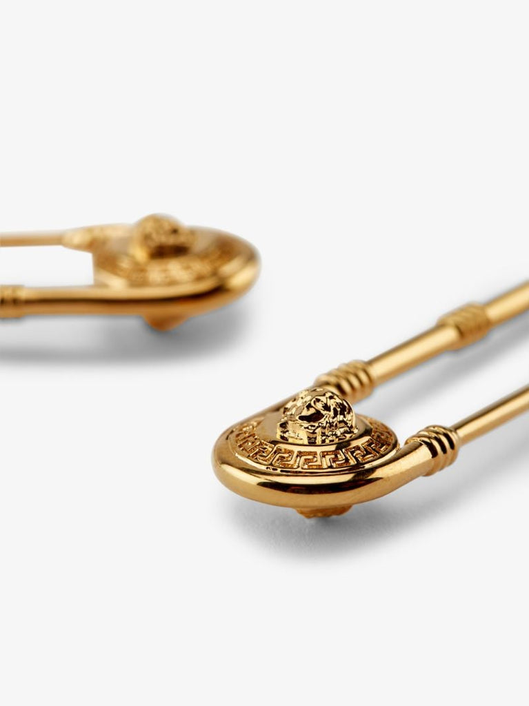Gold-tone Safety Pin Earrings