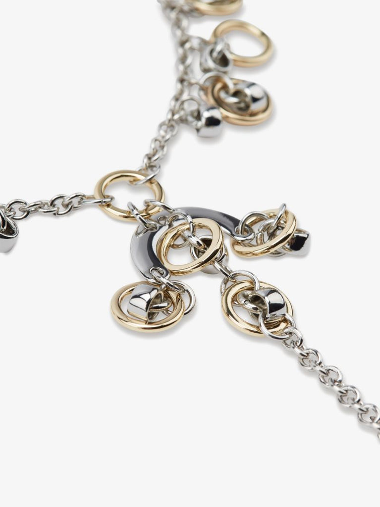 Silver and Gold Tone Chain Anklet