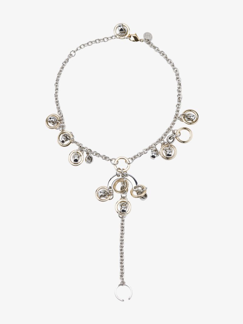 Silver and Gold Tone Chain Anklet
