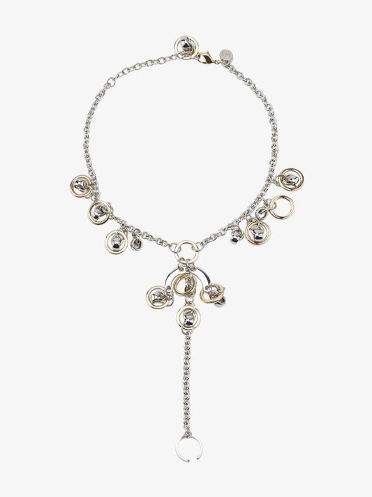 Silver and Gold Tone Chain Anklet