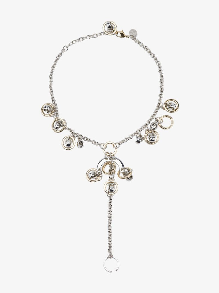 Silver and Gold Tone Chain Anklet