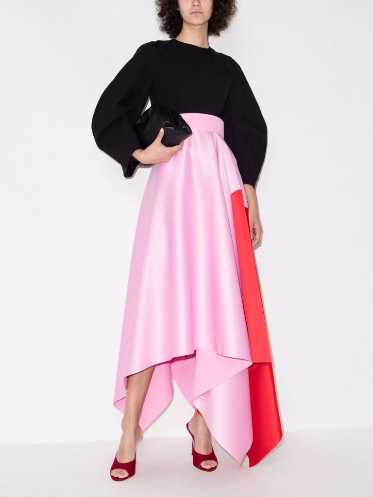 Quinn Colour Block Asymmetric Hem Dress
