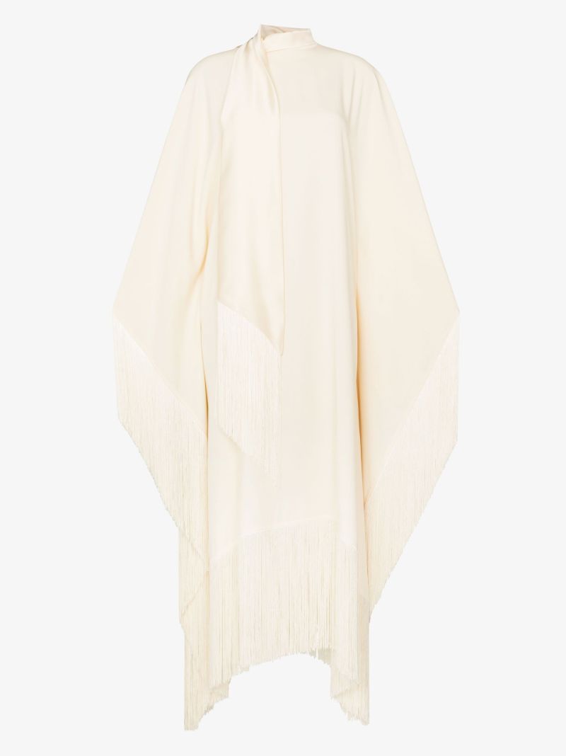 Mrs Ross Asymmetric Fringed Maxi Dress
