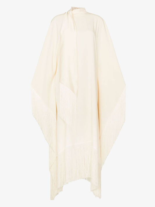 Mrs Ross Asymmetric Fringed Maxi Dress