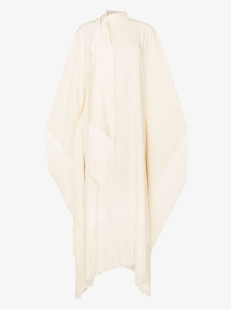 Mrs Ross Asymmetric Fringed Maxi Dress