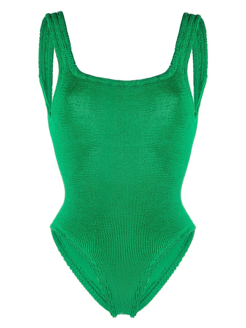 Green Square Neck Prene Swimsuit